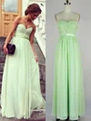 A-line Sweetheart Chiffon Floor-length with Sashes / Ribbons Bridesmaid Dresses #Milly010020104243