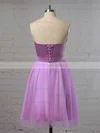 A-line Sweetheart Satin Short/Mini Ruffles Bridesmaid Dresses #Milly010020105931