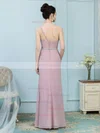 Sheath/Column One Shoulder Chiffon Floor-length Sashes / Ribbons Bridesmaid Dresses #Milly01013757