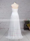 A-line Sweetheart Chiffon Sweep Train Beading Wedding Dresses #Milly00023260