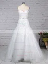 Trumpet/Mermaid Sweetheart Tulle Court Train Appliques Lace Wedding Dresses #Milly00023150