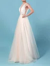 Ball Gown Illusion Tulle Sweep Train Wedding Dresses With Beading #Milly00023182