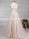 Ball Gown V-neck Tulle Sweep Train Appliques Lace Wedding Dresses #Milly00023220