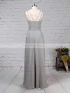 A-line V-neck Chiffon Floor-length Ruffles Bridesmaid Dresses #Milly01013533