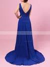 A-line V-neck Chiffon Asymmetrical Beading Bridesmaid Dresses #Milly01013565