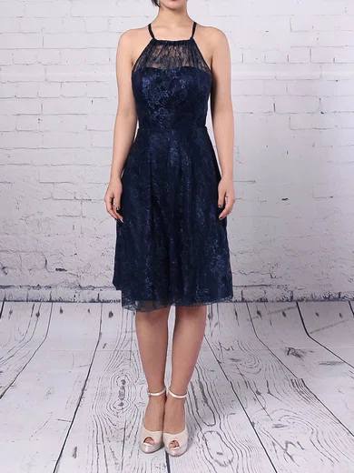 Sheath/Column Scoop Neck Lace Short/Mini Short Prom Dresses #Milly020105902