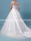 Ball Gown Scoop Neck Tulle Sweep Train Appliques Lace Wedding Dresses #Milly00023390