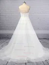 Princess Off-the-shoulder Organza Tulle Sweep Train Sequins Wedding Dresses #Milly00023423
