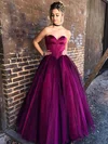 Ball Gown Sweetheart Satin Tulle Floor-length Prom Dresses #Milly020106443