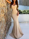 Trumpet/Mermaid Floor-length Sweetheart Stretch Crepe Sashes / Ribbons Prom Dresses #Milly020106452