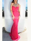 Trumpet/Mermaid Strapless Stretch Crepe Floor-length Split Front Prom Dresses #Milly020106456