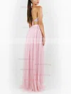 A-line Halter Tulle Sequined Floor-length Sequins Prom Dresses #Milly020106457