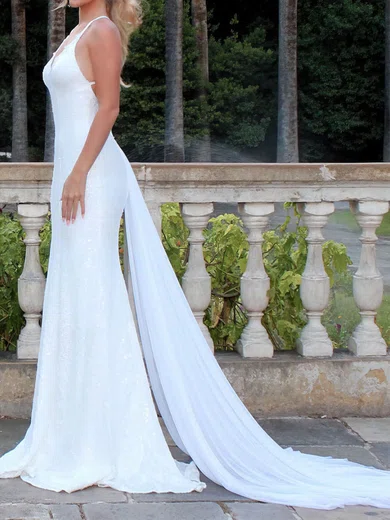 Appliques Watteau Train Wedding Dress Appliques Watteau Train Wedding Dress