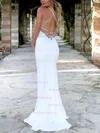 Trumpet/Mermaid V-neck Sequined Sweep Train Appliques Lace Wedding Dresses #Milly00023477