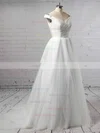 Ball Gown Off-the-shoulder Tulle Sweep Train Ruffles Wedding Dresses #Milly00023404