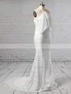 Trumpet/Mermaid Off-the-shoulder Lace Chiffon Sweep Train Wedding Dresses #Milly00023466