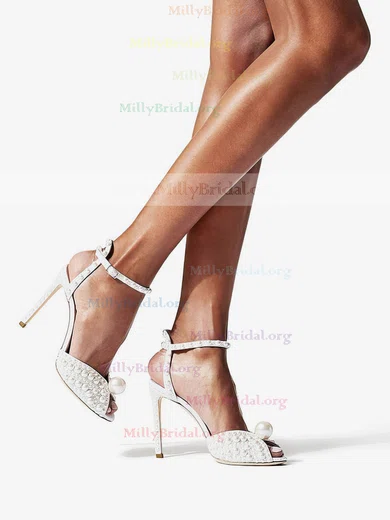 Women s Pumps Stiletto Heel Ivory Patent Leather Wedding Shoes millybridal