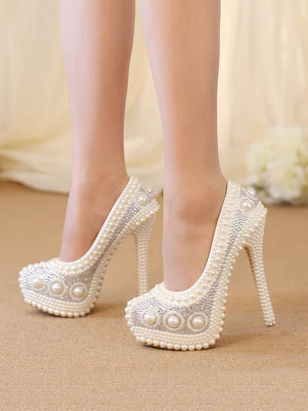 Women's Pumps Stiletto Heel Leatherette Wedding Shoes #Milly03030932