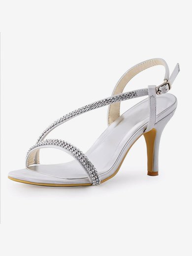 Women's Sandals Cone Heel Satin Wedding Shoes #Milly03030892