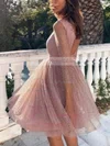 Princess Scoop Neck Glitter Knee-length Sashes / Ribbons Prom Dresses #Milly020106506