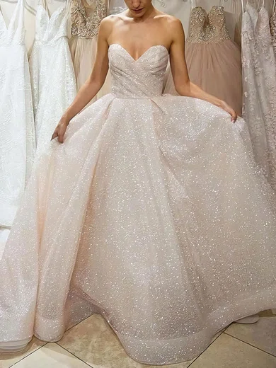 Ball Gown Strapless Sparkly Sequin Prom Dresses #Milly020106540