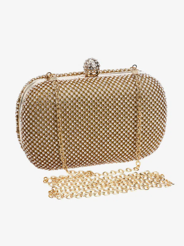 Black Wedding Polyester Crystal/ Rhinestone Personalized Handbags #Milly03160295