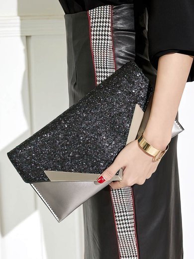 Black Wedding PU Sequin Personalized Handbags #Milly03160302