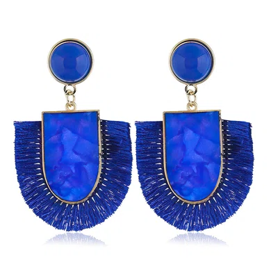 Ladies' Tassel Red Pierced Earrings #Milly03080161