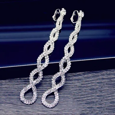 Ladies' Crystal As Picture Pierced Earrings #Milly03080163