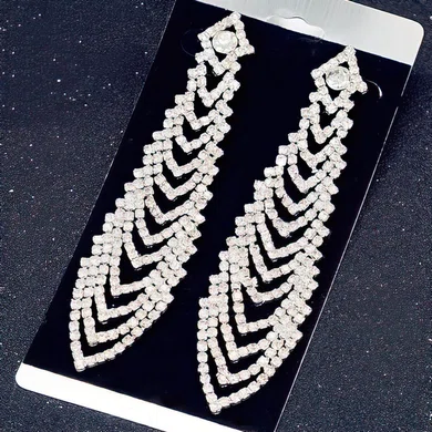 Ladies' Crystal As Picture Pierced Earrings #Milly03080164