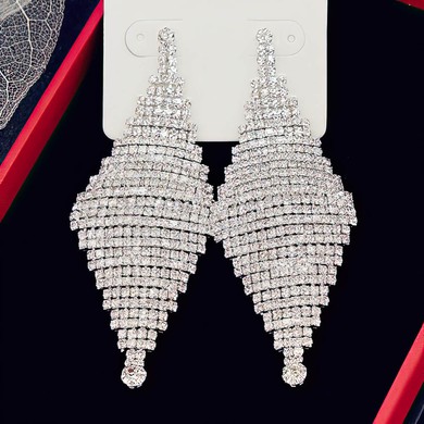 Ladies' Crystal Silver Pierced Earrings #Milly03080165