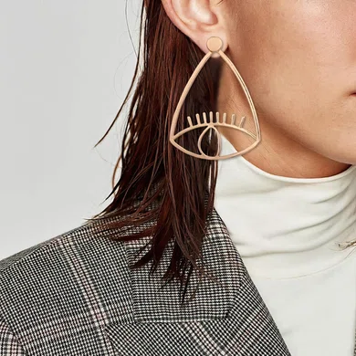 Ladies' Alloy Silver Pierced Earrings #Milly03080172