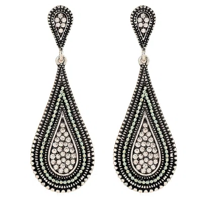 Ladies' Alloy Blue Pierced Earrings #Milly03080181