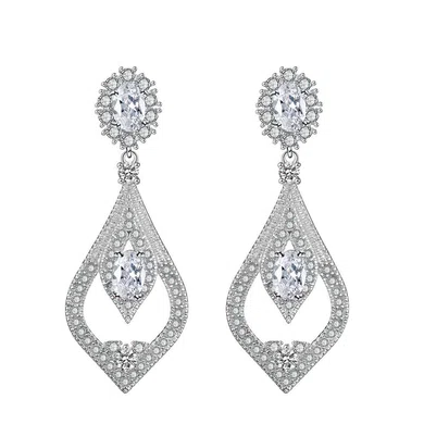 Ladies' Copper White Pierced Earrings #Milly03080182