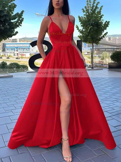 Red prom dresses with clearance pockets