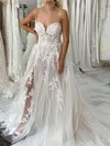 Ball Gown/Princess Sweetheart Tulle Court Train Wedding Dresses With Split Front #Milly00023700