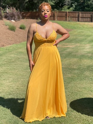 Canary yellow outlet bridesmaid dresses