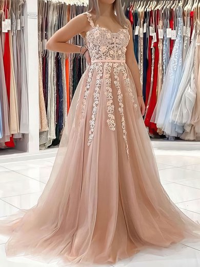 Ball Gown Sweetheart Tulle Prom Dresses With Appliques #Milly020106723