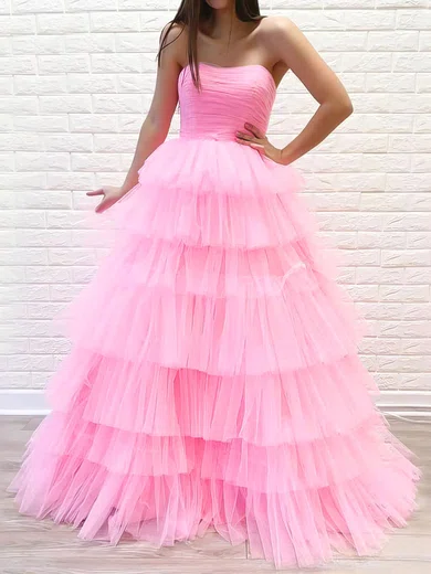 Princess Straight Tulle Tiered Prom Dresses #Milly020106970