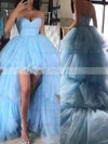 Princess Sweetheart Tulle Asymmetrical Tiered Prom Dresses #Milly020106985