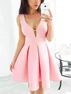 Pink Ruched Satin Skater Dress #Milly020107091