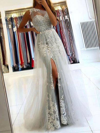 Mermaid One Shoulder Tulle Prom Dresses With Appliques #Milly020107094