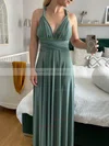 A-line One Shoulder Silk-like Satin Floor-length Ruffles Bridesmaid Dresses #Milly01013824