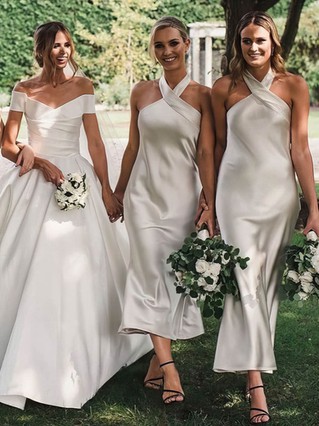 Shop Cheap Metallic Silver Bridesmaid Dresses at