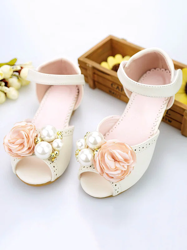 Kids' Sandals PVC Flower Flat Heel Girl Shoes #Milly03031495