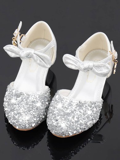 Kids' Closed Toe PVC Buckle Low Heel Girl Shoes #Milly03031499
