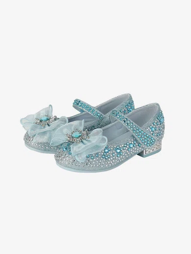 Kids' Closed Toe PVC Bowknot Flat Heel Girl Shoes #Milly03031519