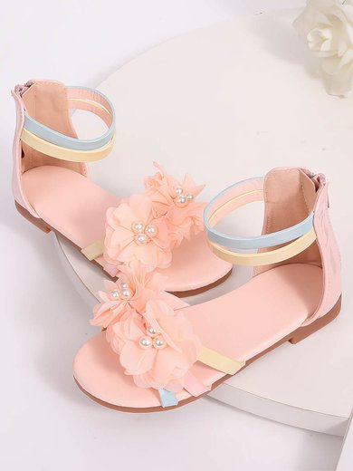 Kids' Sandals PVC Flower Flat Heel Girl Shoes #Milly03031520