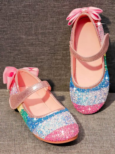 Kids' Flats Sparkling Glitter Bowknot Flat Heel Girl Shoes #Milly03031529