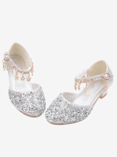 Kids' Flats Sparkling Glitter Buckle Flat Heel Girl Shoes #Milly03031534